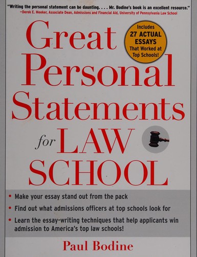 Cover for Great personal statements for law school