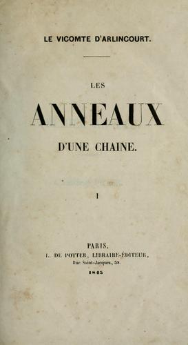 Cover for Les anneaux d'une chaîne