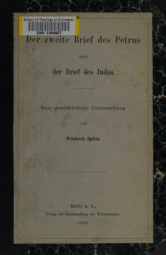 Cover for Der zweite Brief des Petrus und der Brief des Judas