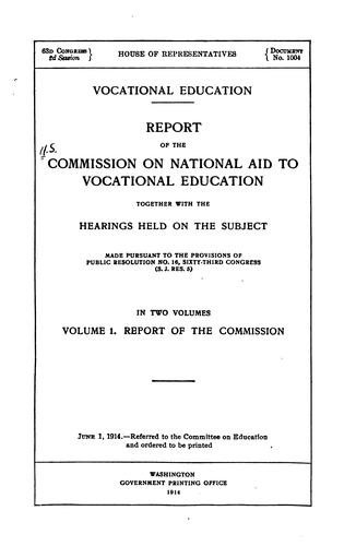 Cover for Vocational education.