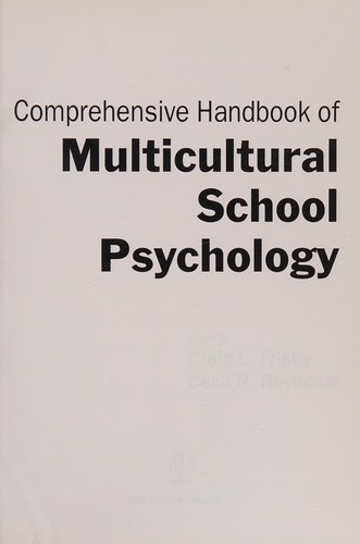Cover for Comprehensive handbook of multicultural school psychology