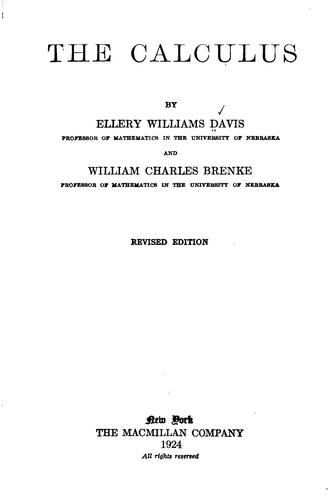 Cover for The Calculus