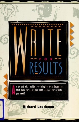 Cover for Write for results