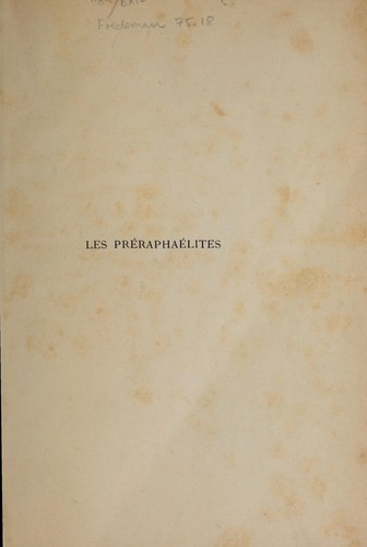 Cover for Les Préraphaélites