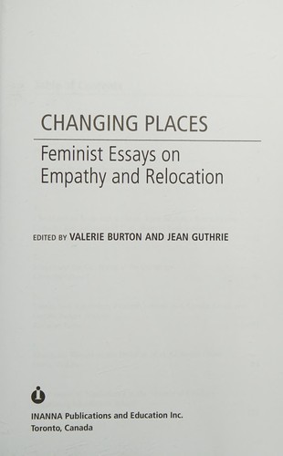 Cover for Changing places