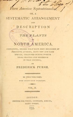 Cover for Flora Americae Septentrionalis