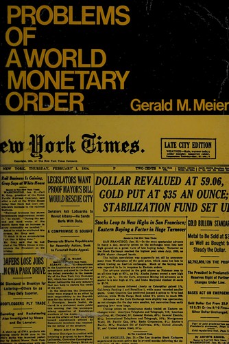 Cover for Problems of a world monetary order