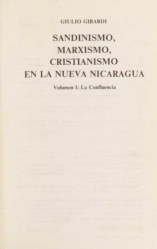 Cover for Sandinismo, marxismo, cristianismo
