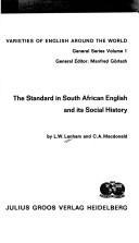 Cover for The standard in South African English and its social history
