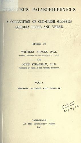 Cover for Thesaurus Palaeohibernicus