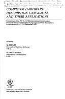 Cover for Computerhardware description languages and their applications