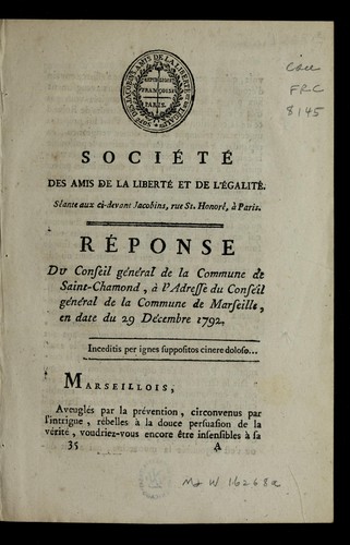 Cover for ... Re ponse