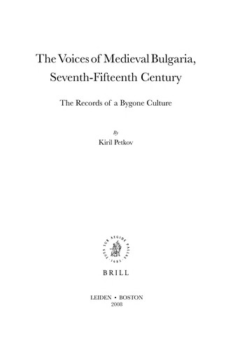 Cover for Voices of medieval Bulgaria, seventh-fifteenth centuries