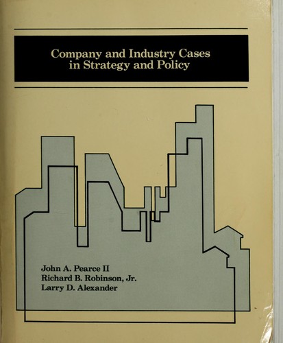 Cover for Company and industry cases in strategy and policy