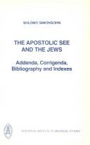 Cover for The Apostolic See and the Jews