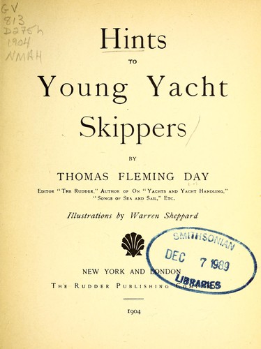 Cover for Hints to young yacht skippers