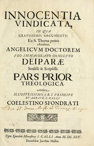 Cover for Innocentia vindicata