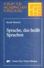 Cover for Sprache, das heißt Sprachen.