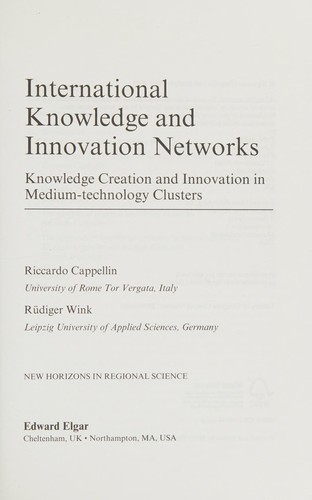 Cover for International knowledge and innovation networks