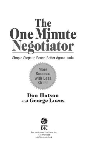 Cover for The One Minute Negotiator