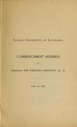 Cover for Tulane University of Louisiana
