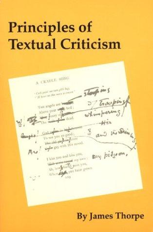 Cover for Principles of Textual Criticism