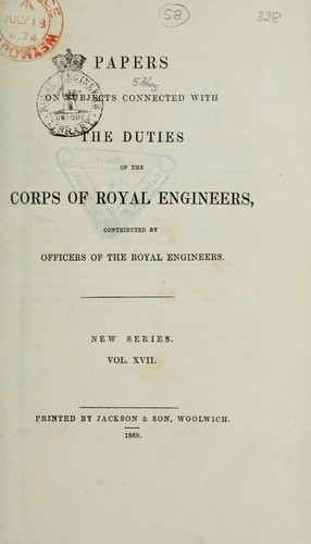 Cover for Papers on subjects connected with the duties of the Corps
