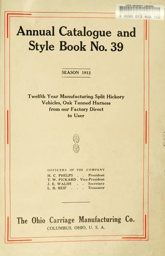 Cover for Annual catalogue and style book.