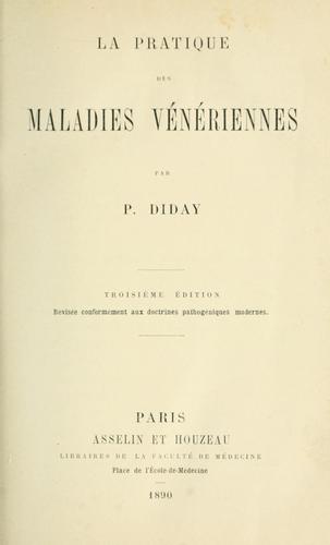 Cover for La pratique des maladies vénériennes
