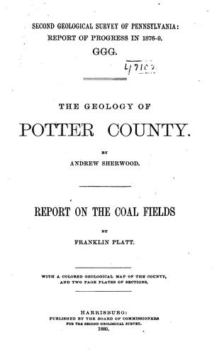 Cover for The Geology of Potter County
