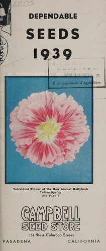 Cover for Dependable seeds, 1939