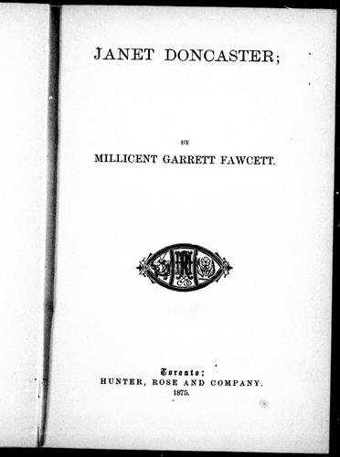 Cover for Janet Doncaster