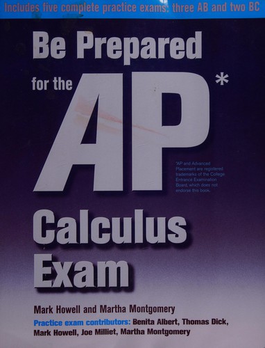 Cover for Be prepared for the AP calculus exam