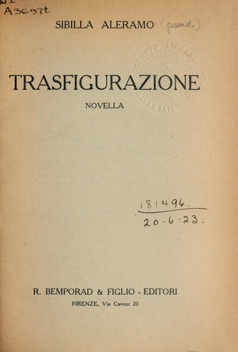Cover for Trasfigurazione