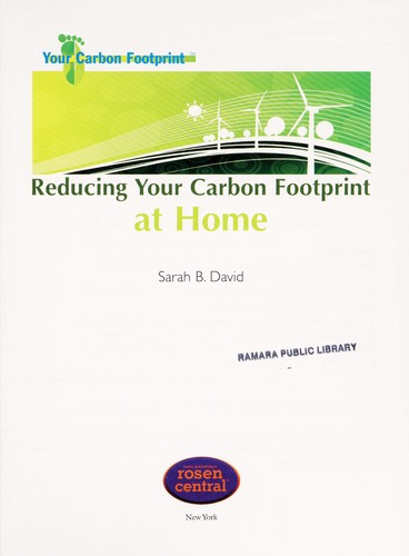 Cover for Reducing your carbon footprint at home