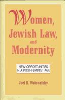 Cover for Women, Jewish law and modernity