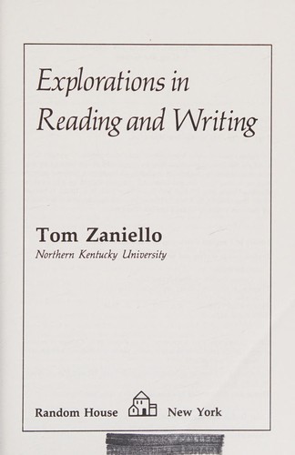 Cover for Explorations in reading and writing