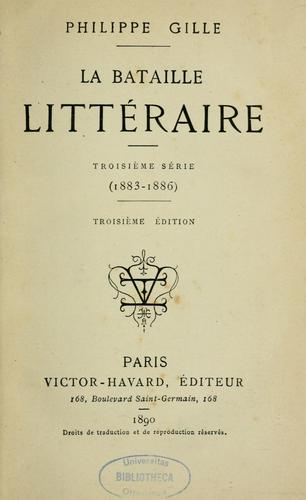 Cover for La bataille littéraire