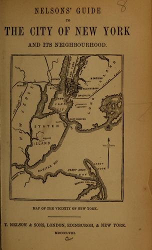 Cover for Nelson's guide to the city of New York and its neighbourhood