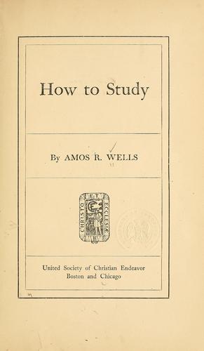 Cover for How to study