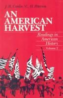 Cover for An American harvest
