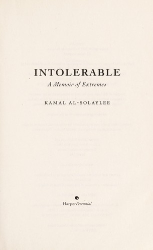 Cover for Intolerable