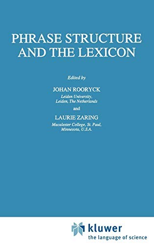 Cover for Phrase structure andthe lexicon