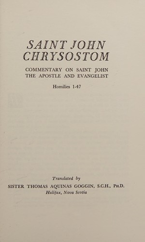 Cover for Fathers of the Church: Saint John Chrysostom 