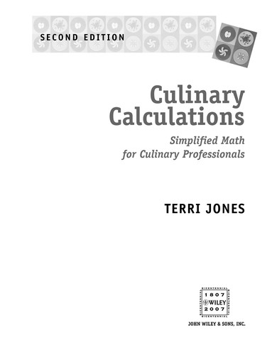 Cover for Culinary calculations