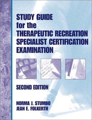 Cover for Study Guide for the Therapeutic Recreation Specialist Certification Examination