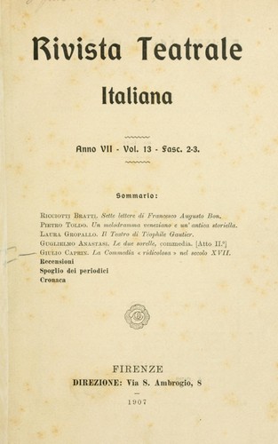 Cover for La commedia "ridicolosa" nel secolo 17