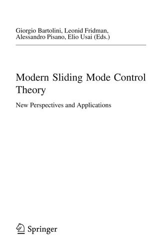 Cover for Modern sliding mode control theory