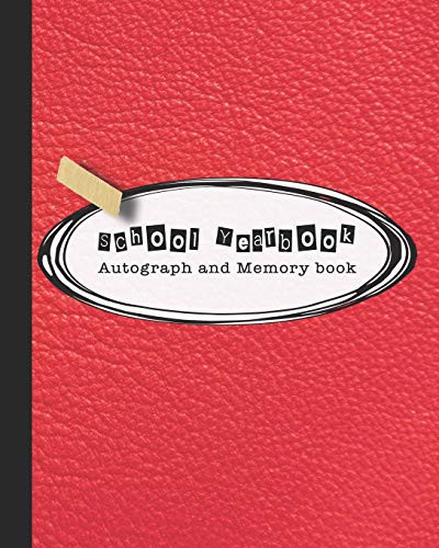 Cover for School Yearbook Autograph and Memory book