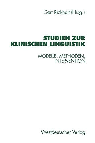 Cover for Studien zur Klinischen Linguistik
